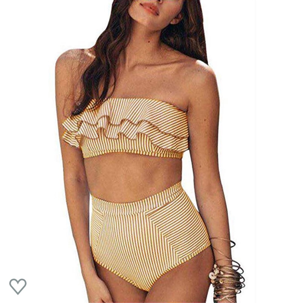 High waisted two piece swimsuit